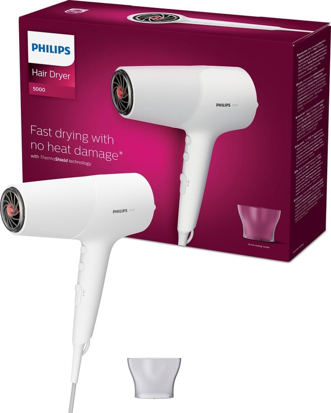 Philips Series 5000 - Föhn - Haardroger - Wit - BHD500/00