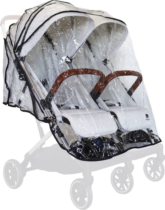 Deryan Rolo X2 Regenhoes voor dubbele buggy - Kooper x2 regenhoes