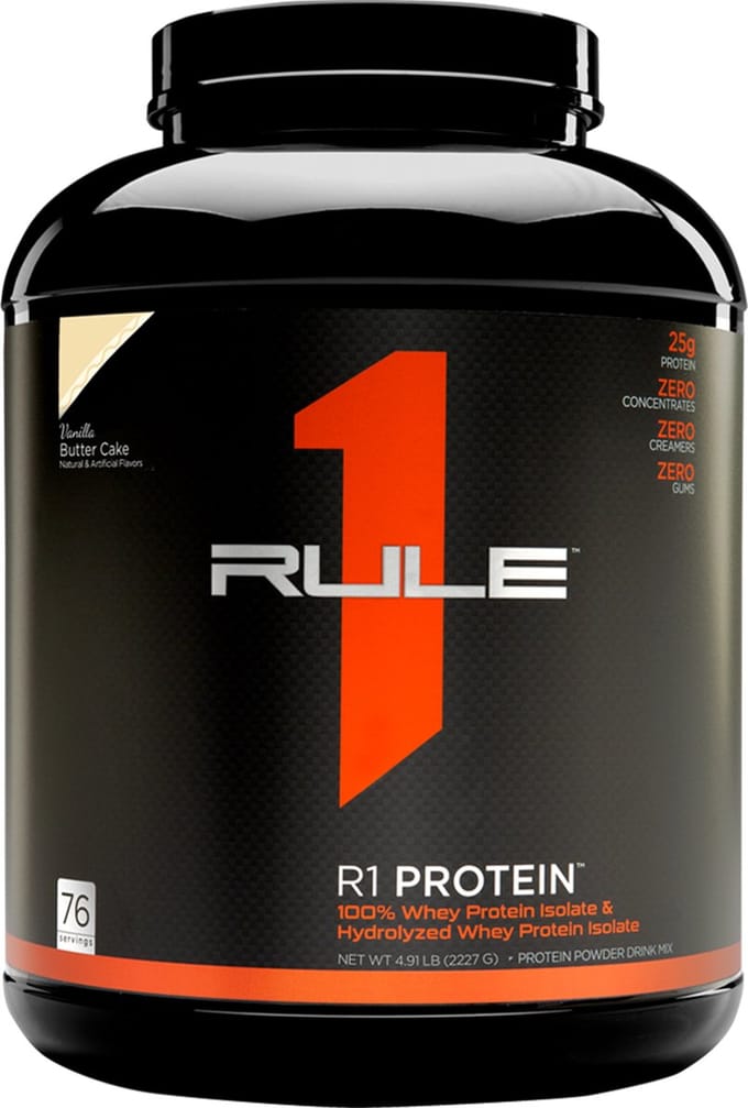 Rule1 R1 Protein Whey Isolate (5lbs) Vanilla Butter Cake - Eiwitten - Wei-eiwit isolaat