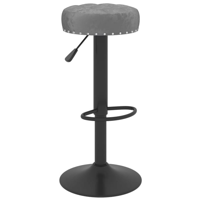 vidaXL - Barkrukken - 2 - st - fluweel - donkergrijs