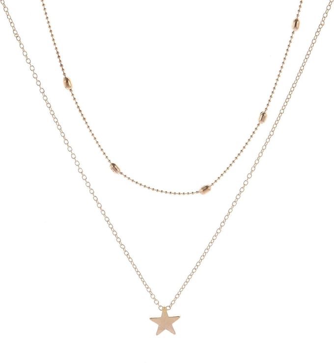 Goudkleurige Choker + Ketting met Ster