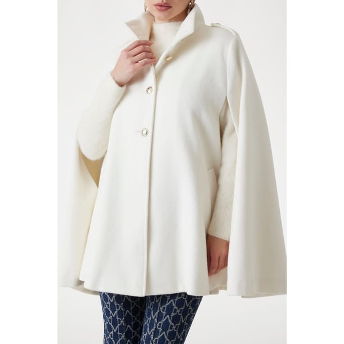 GUESS Marciano By  Marlene Cape Pale Pearl Multi Taglia: M/L | Poncho Outlet | Donna | Bianco