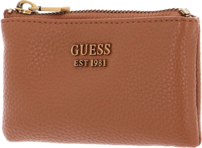 GUESS Sleutelgeval Becci Zip Pouch Cognac Lichtbruin