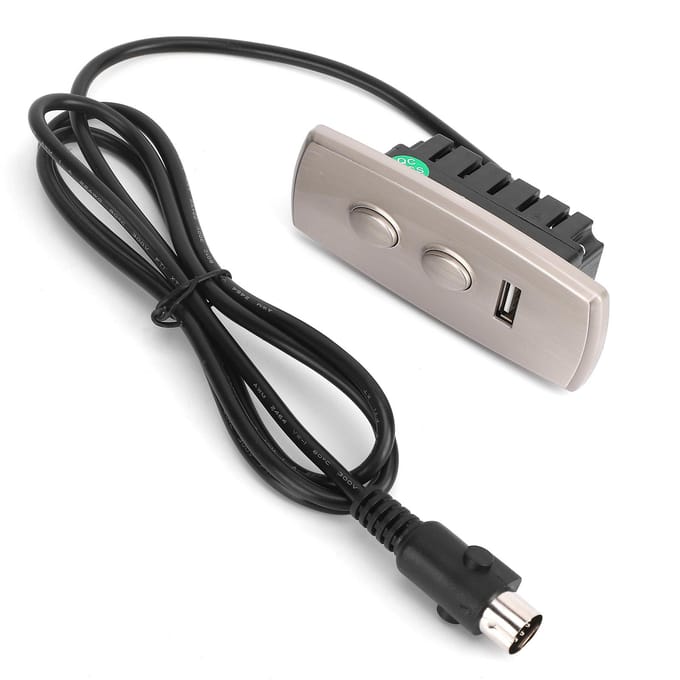 Schakelaar Controller 2 Knoppen 5-pins USB-poort Opladen Elektrische Banken Afstandsbediening voor Thuisgebruik gray