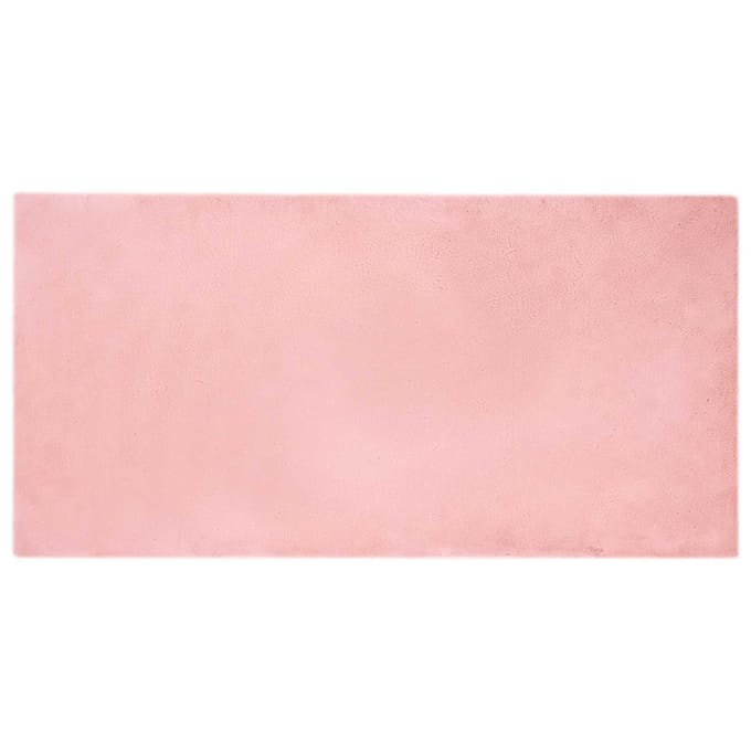vidaXL - Antislip - vloerkleed - van - imitatie - konijnenbont - OLITE - Roze