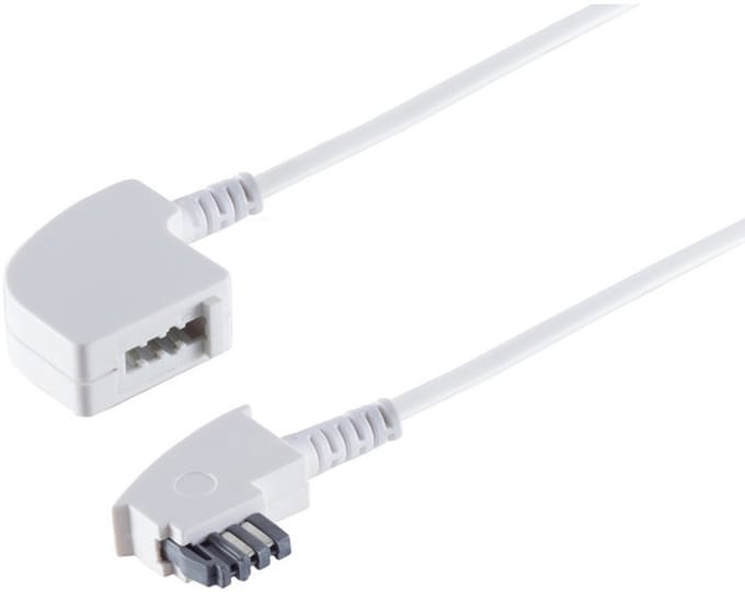 TAE N-Stecker / TAE N-Kupplung weiß 6m