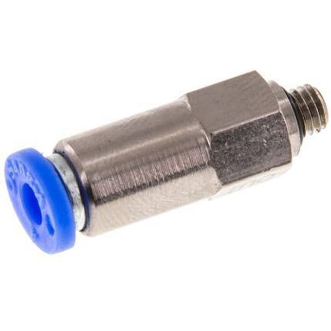 4mm & M5 Regeling-In Vernikkeld Messing/PBT Terugslagklep Insteekkoppeling Buitendraad 0.2-10 bar
