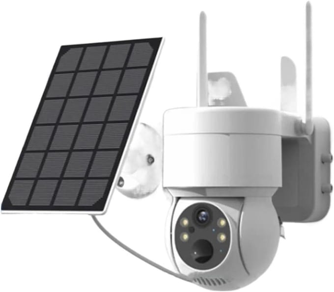 Beveiligingscamera Buiten - IP Camera - Woning Beveiligen - Zonne-energie Aangedreven - 4MP HD - Wit