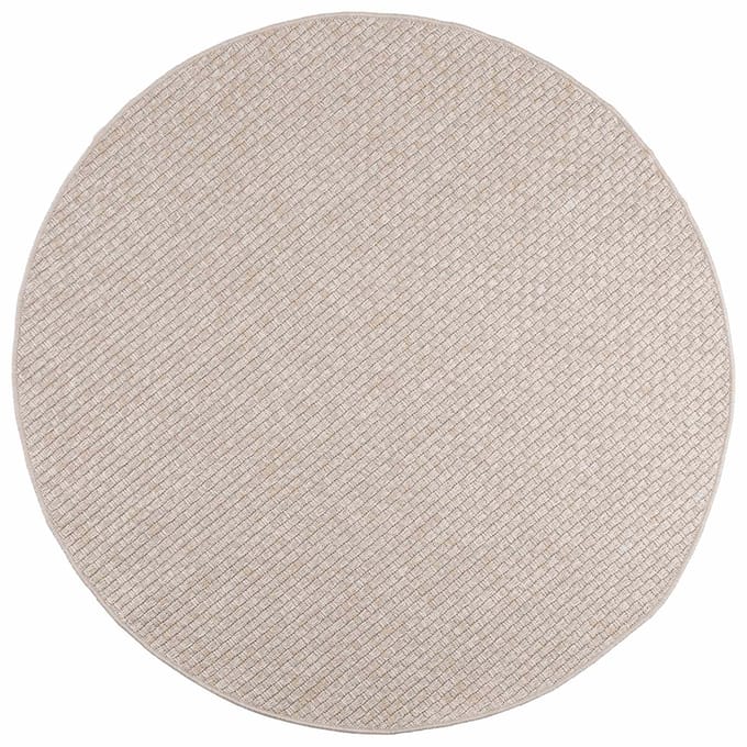 vidaXL - Vloerkleden - Rond - FARO - Crème - Ø - 120 - CM - Polyester