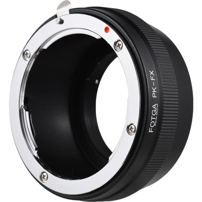 FOTGA Handmatige Lens Mount Adapter Ring Aluminiumlegering voor Pentax K-Mount Lens naar Fuji zwart