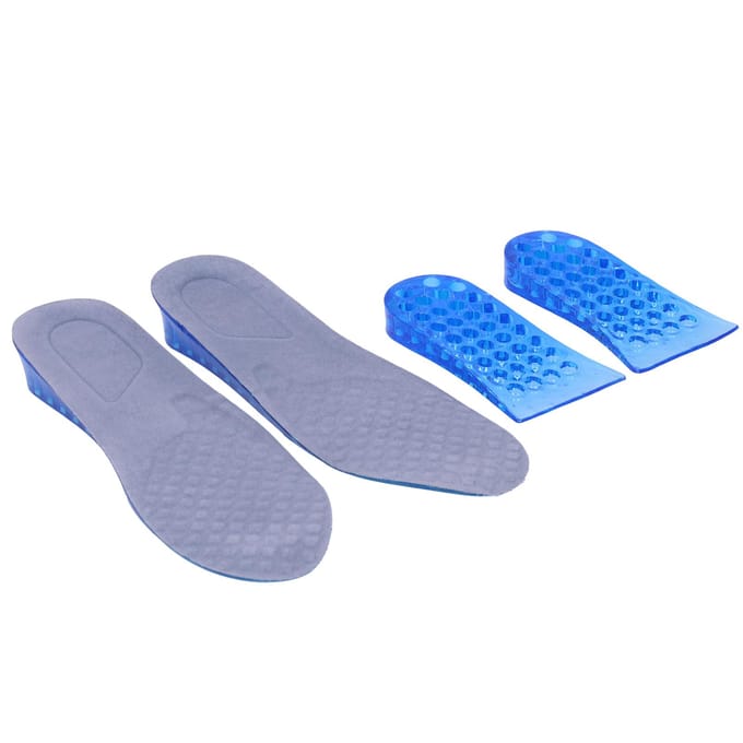 Semelle intérieure rehaussante Absorption des chocs Semelle intérieure augmentant la hauteur de 5 cm Coussinets élastiques pour chaussures(35 39) blue