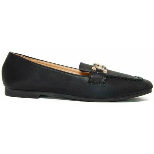 Montevita platte mocassins voor dames, zwart