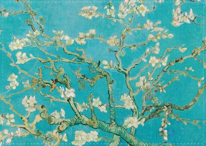 Theedoek Amandelbloesem, Van Gogh