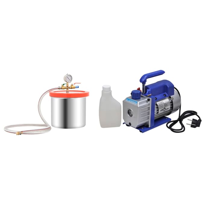 vidaXL Vacuümkamer met 1-traps pomp 7.4 L