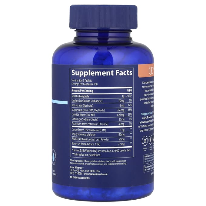 Concentrace, Sporenmineraal Tabletten, 300 Tabletten