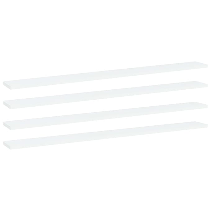 vidaXL - Wandschappen - 4 - st - 100x10x1,5 - cm - spaanplaat - wit