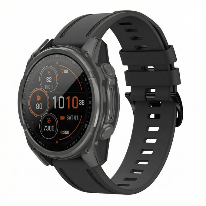 imoshion QuickFit® Line Siliconenbandje - Garmin QuickFit® 20 mm aansluiting - Zwart