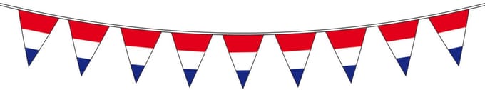 Vlaggenlijn rood wit blauw - 10 meter