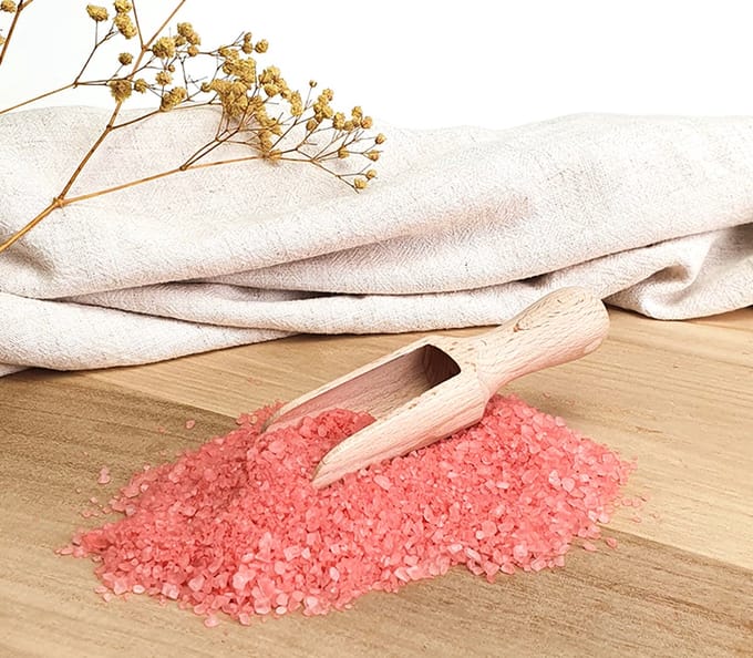 Badzout - koraal - 1 kg - badkristallen - rood - roze