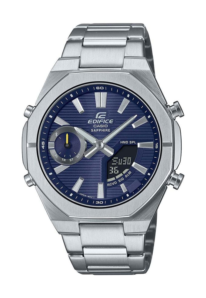 Casio Edifice Heren Horloge Zilverkleurig ECB-S10D-2AEF