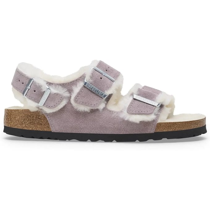 Dames muiltjes Birkenstock Milano Suede Shearling Suede Leather/Fur