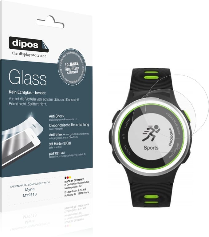 dipos – 2x Matte Pantserfolie geschikt voor Myria MY9518 | 9H Screenprotector