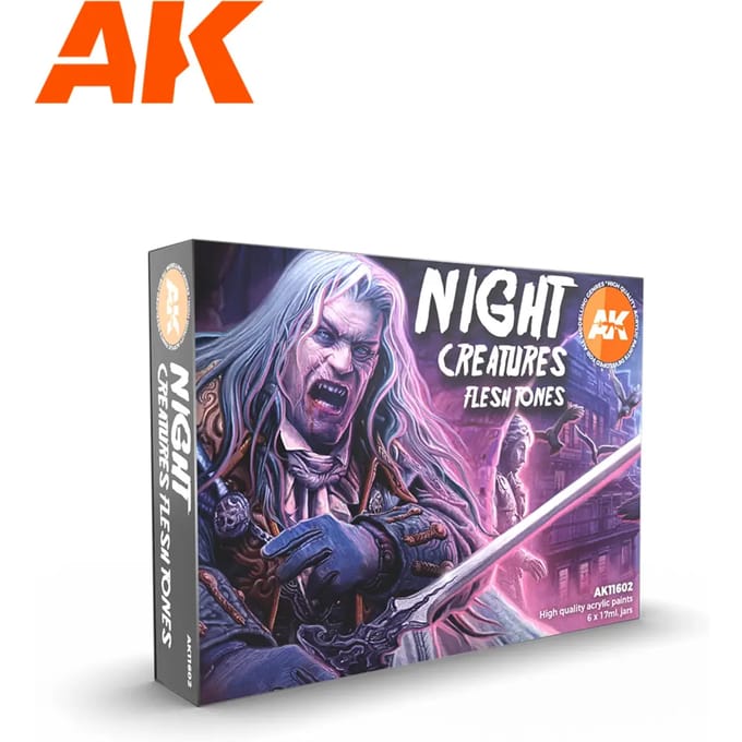 AK interactive Night Creatures Flesh Tones - 6 x 17 ml acrylverf