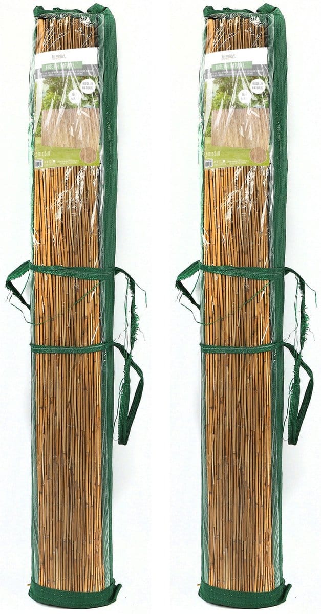 Sunnydays Rietscherm /Rrietmat - 2x - L500 x H150 cm - tuinscherm / schutting - Dus 10 meter scherm