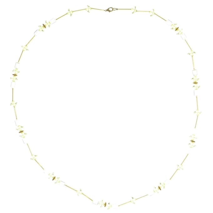 Behave - Lange ketting groen en goud kleur - 90 cm