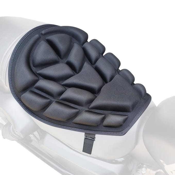 Coussin de siège de moto, Absorption des chocs 3D, housse de siège résistante à l'eau, confortable noir