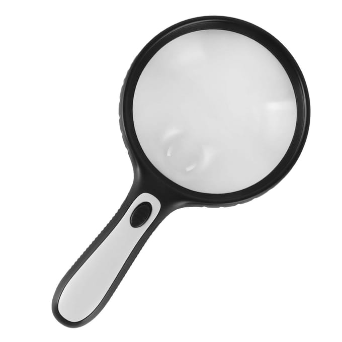 Vergrootglas Professioneel Groot Kijkgebied Gelijkmatig Verlicht Handheld Vergrootglas met 4 LED