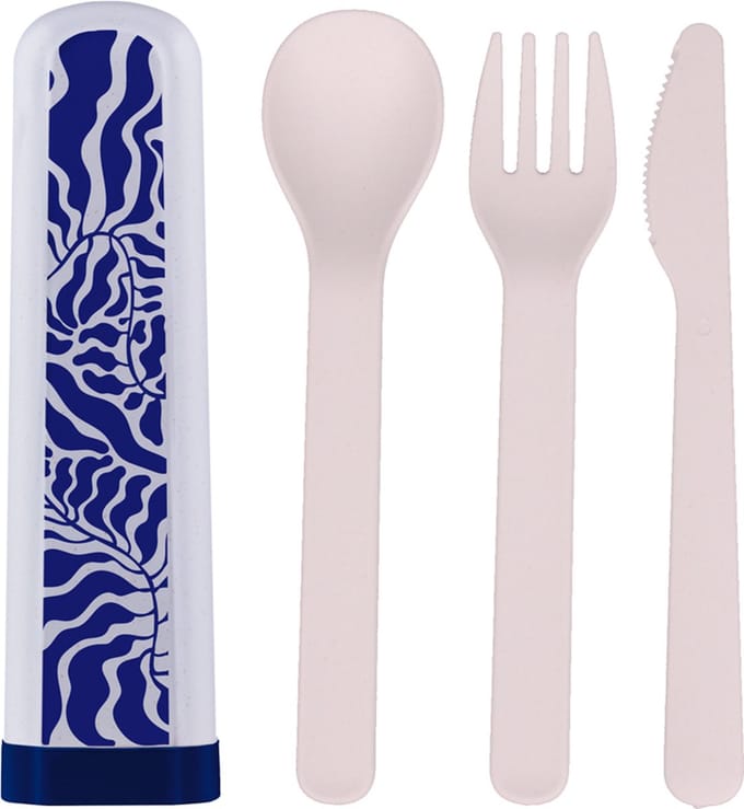 BioLoco PLA bestekset blue leaves - 16cm