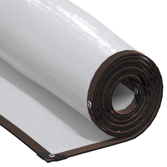 vidaXL - Doorzichtig - zeildoek - met - zeilringen - 2x6 - m - polyethyleen