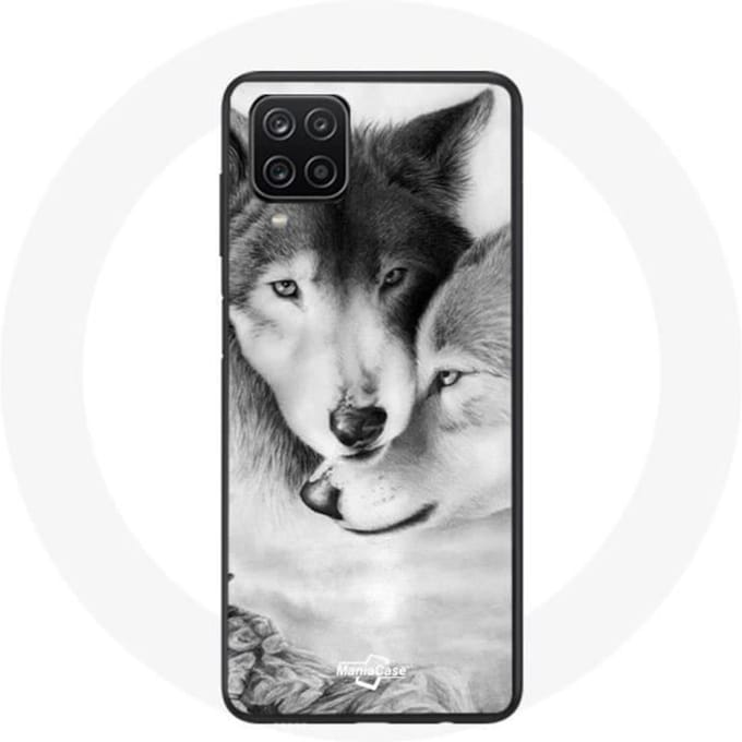 Samsung Galaxy A12 hoesje Wolf Duo dieren