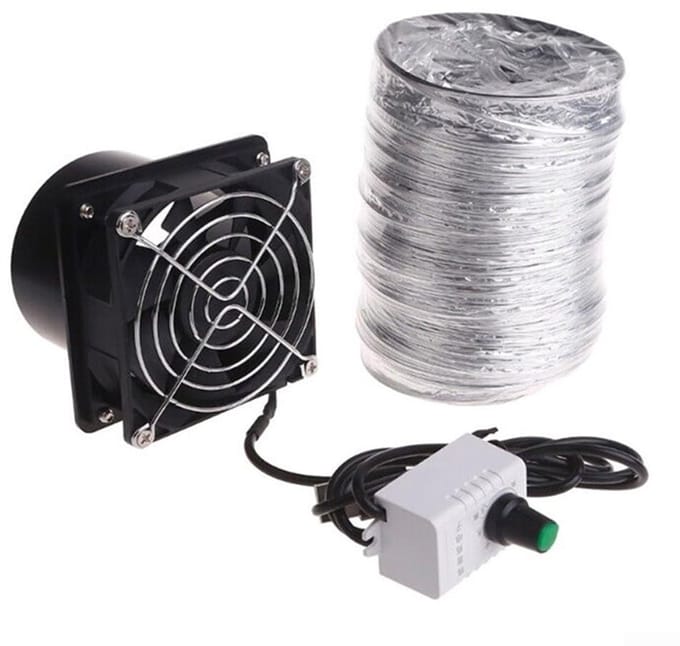 Verstelbare Snelheid Rookabsorberende Afvoerventilator met USB en 6 meter Pijp voor Schone Lucht