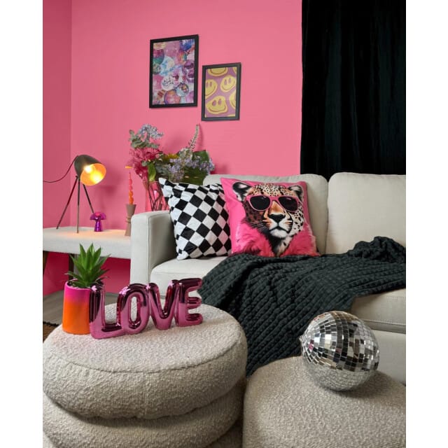 Gek op kussens! Sierkussen funky jaguar | 45 x 45 cm | katoen/polyester