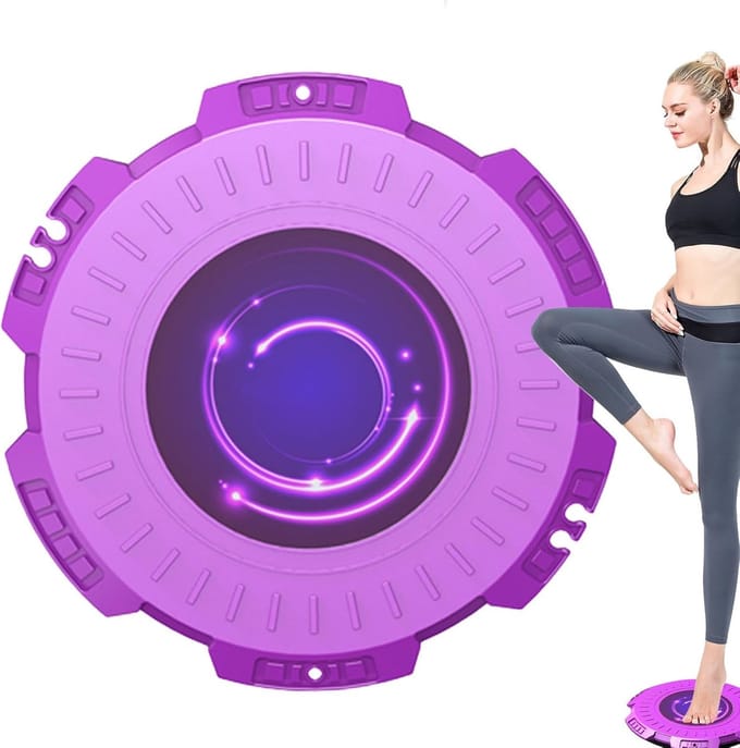 Buikspier Twister - Lichaamsdraaischijf - Core Training - Schokabsorberend Design - 28 cm Diameter - Lila