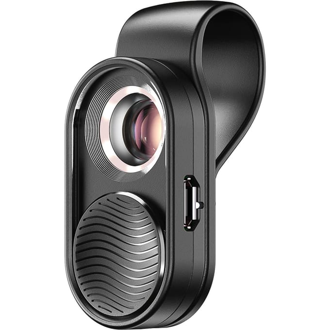 APEXEL APLMS001 Mini draagbare smartphone-microscoop 100x vergroting Ingebouwd LED-licht met zwart