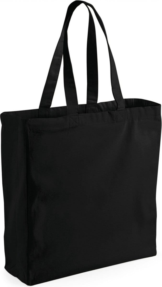 Westford Mill Canvas Classic Shopper WM108 - Black - 39 x 42 x 13 cm