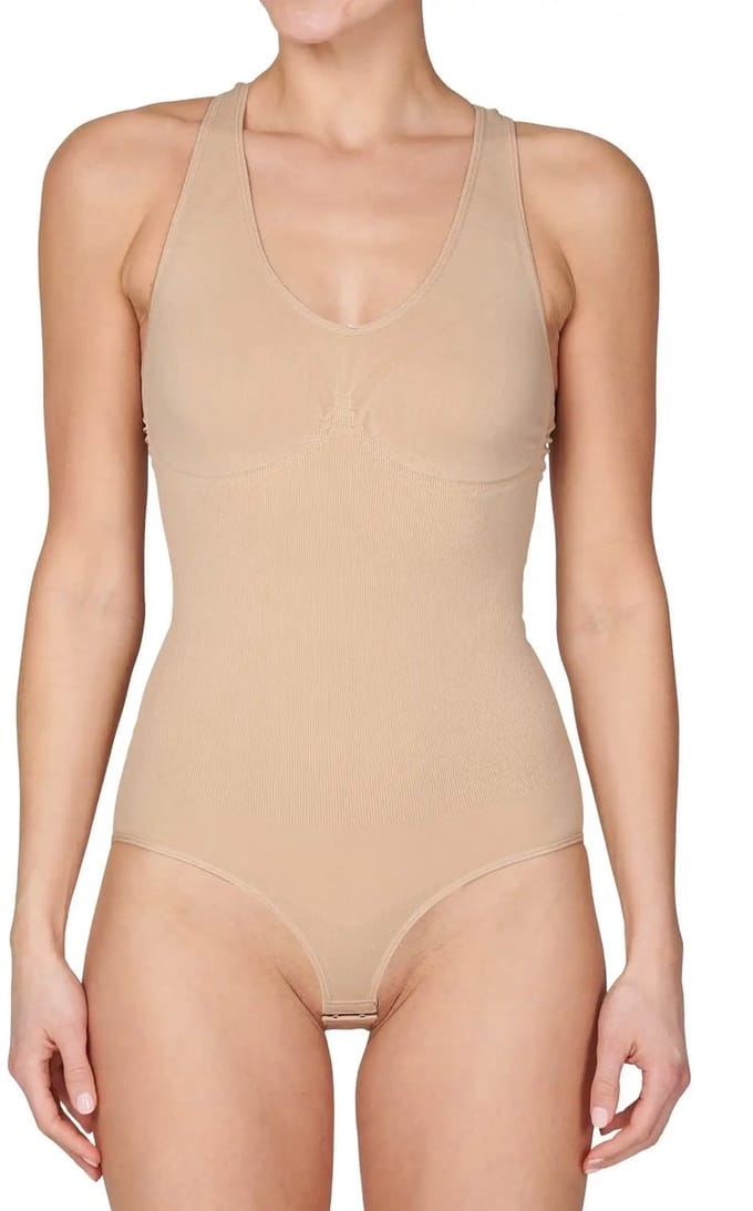 J&C corrigerende body dames - brede bandjes - S - Beige