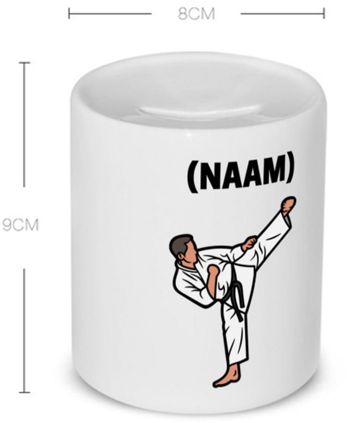 Akyol - karate met eigen naam Spaarpot - Sport - karateka - sport - 350 ML inhoud