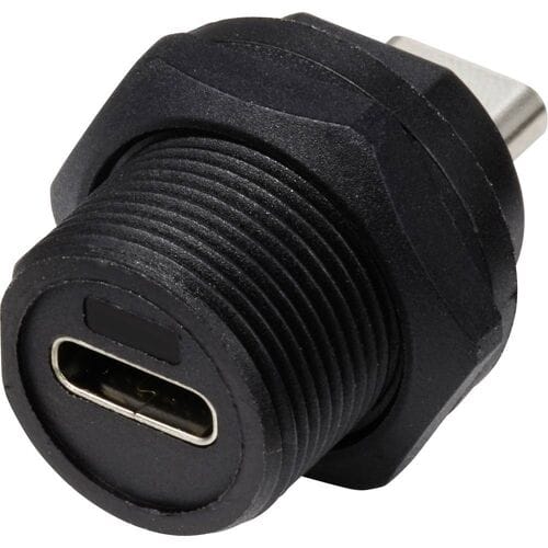 TRU COMPONENTS TC-E10T-FT3-PRF TC-13543608 USB-C 3.0-bus naar bus IP67 (schroefdraad) 1 stuk(s)
