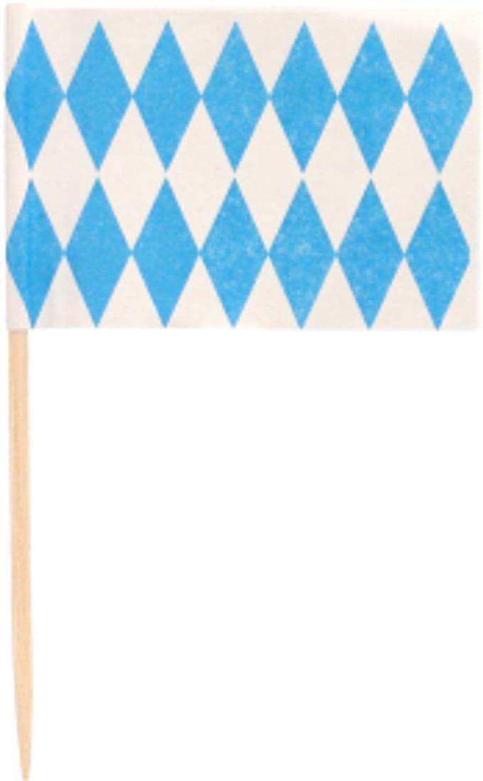 10x 200 Decoprikkers 8 cm Beiers blauw