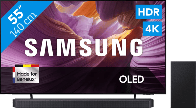 Samsung 55" OLED 4K S85F (2025) + Samsung HW-Q600F Zwart
