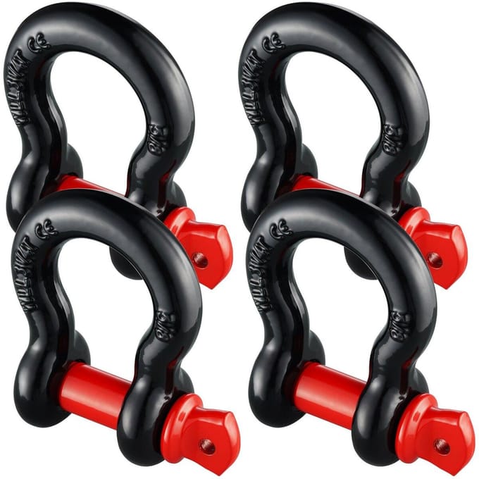 4-pack 5/8  D-oog Sjoroog met 3/4  Schroefpen 28660 lbs Breeksterkte