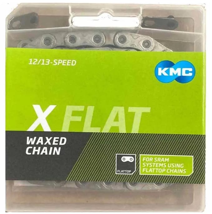 Kmc X-flat Ept Waxed 12-13s Ketting Transparant 126 Links / 12-13s