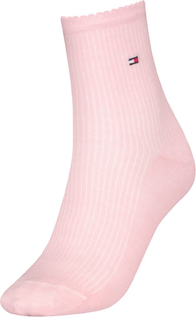 Tommy Hilfiger dames halfhoge sokken premium rib roze