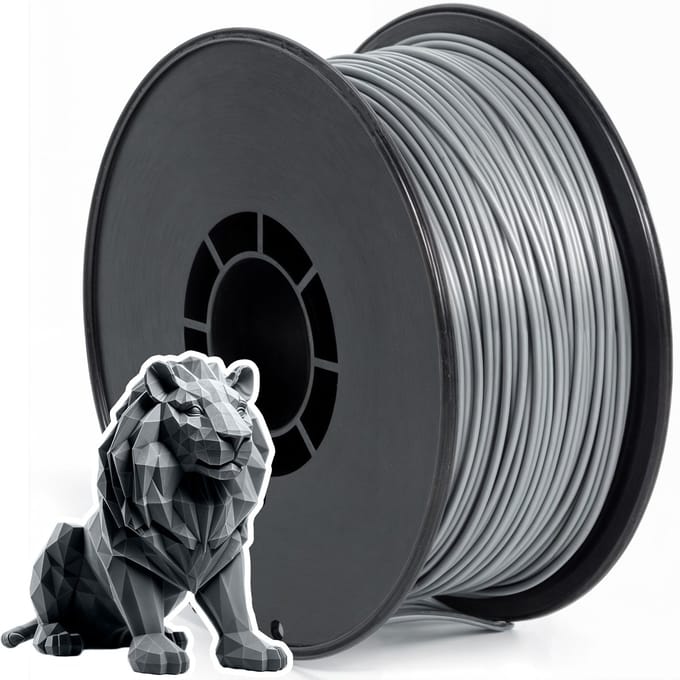 3D&Print PLA Filament 1,75mm - 3d Pen Navulling Vullingen Kinderen - Speelgoed 10 Jaar - Zilver - 250 Gram