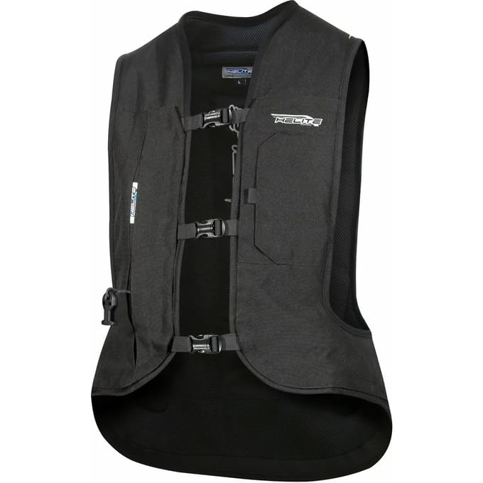 Zwarte motor airbag gilet grote maat Helite turtle 2