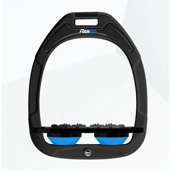 Platte Ultra Grip Stirrup Zwart/Zwart/Blauw Flex-On Green Composite